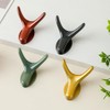 Household Storage Bathroom Hook Towel Hooks 8-Pack Plastic Ox Horn