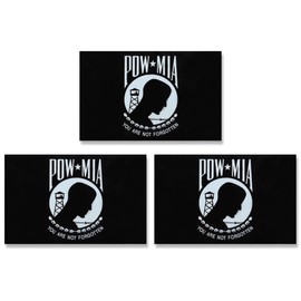 JBCD Pow Mia Flag Magnet Decal You are Not Forgotten Army Military Magnet - for Car SUV Truck, 3 Pack, 3x5 Inches
