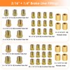 Eoppen 25 ft 3/16 + 1/4 Copper Coated Brake Line