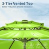 Tobeos 9FT 3 Tiers Patio Umbrella with Auto Tilt and