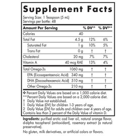 Nordic Naturals Arctic Cod Liver Oil Orange 237ml Fish Oils