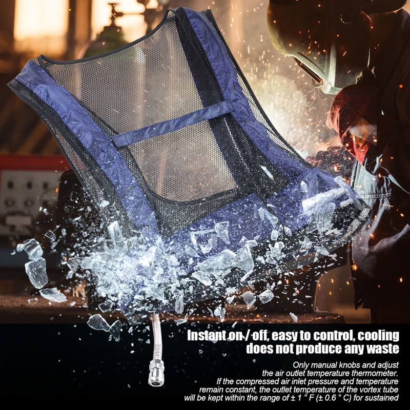 Welding Steel Air Compressed Cooling Vest Adjustable Vortex Tube Air