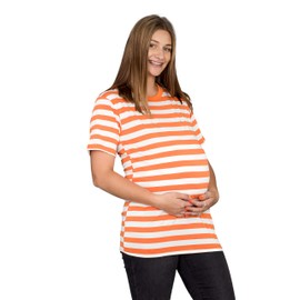 Costume Agent Juno Orange and White Pregnant Impersonation T-Shirt (Adult Large)