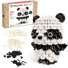 Tricofun Creative Soft Building Blocks, Cute Animal kit Assembling Building Toys Gifts for Kids and 6+ Interactive Building Toy for Kids, Boys, and Girls (1106-PANDA)