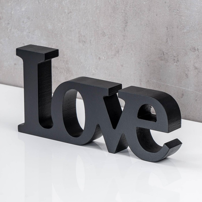 levandeo Love Home Relax Lettering Black MDF Letters Wooden Decorative