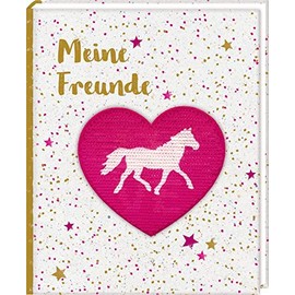 Freundebuch - Pferdefreunde - Meine Freunde: mit Wendepailletten-Patch