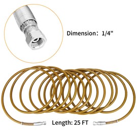 25FT High Pressure Airless Paint Hose, Reinforced Braided Airless Spray Hose, 8500 PSI Universal Paint Sprayer Hose 1/4"