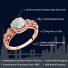 Gem Stone King 18K Rose Gold Plated Silver 6MM Round