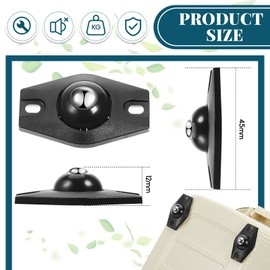 8 Pcs Self Adhesive Caster Wheels Mini Swivel 360 Degree Rotation Sticky Pulley Wheels for Projects with Ball Bearings Roller Casters for Furniture Storage Box Trash