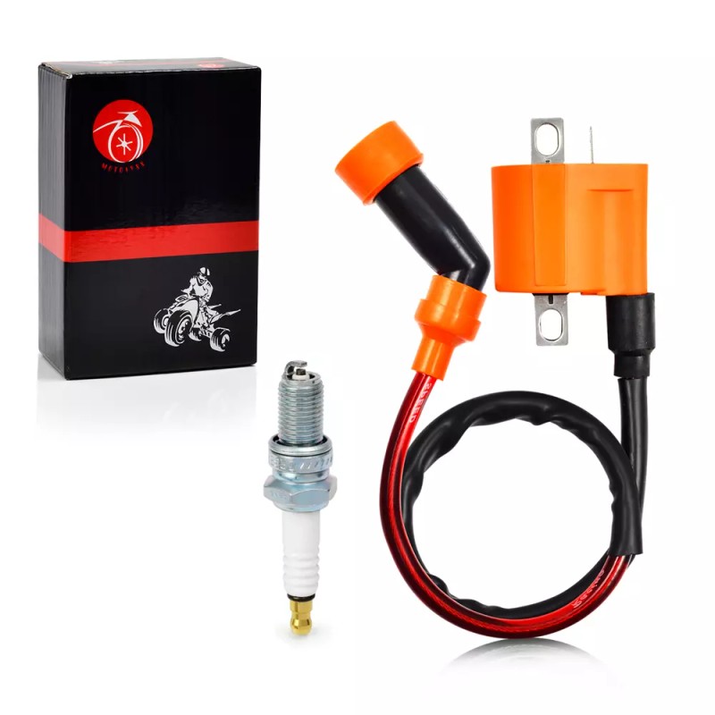 MOTO1988 Ignition Coil & Spark Plug for Yamaha 1989-2004 Warrior