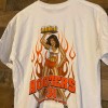 Gildan Hooters Waitress Girl T-Shirt Mens Medium NEW Fire Flames