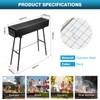 IRONWALLS Portable Charcoal Grill 32 Inch, Black Folding Stainless Steel