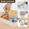 RdjEokf Lunch Containers, Stainless Steel Bento Lunch Box, with Adjustable