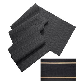 1 Outdoor Tablecloth, 1 Heat Insulation Mat, Washable Tablecloth, Non-Slip Black Tablecloth, Outdoor Table Flag, Table Flag Decorative Mat