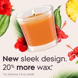 Glade 1-Wick Scented Candle Jar, Hawaiian Breeze, Air Freshener Infused with Essential Oils, 4.08 Oz, 2 Count