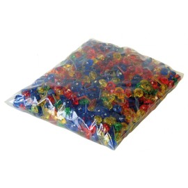 Lena 35025 Bastelset Mosaik Stecker 15 mm Transparent 1000 Stück