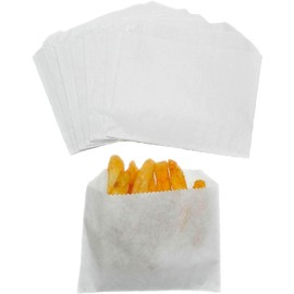Regency Wraps Grease Resistant Snack Bags, Serving Bag for French Fries, Onion Rings, and More, Perfect for Outdoor Entertaining, Keeps hands Grease-Free, Pack of 100