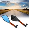 RATCHROLL 1 Set Universal Motorcycle Rear View Mirrors Adjustable Bar