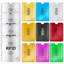 Molain Colorful RFID Card Holder, 9 Pieces RFID Blocking Sleeves Credit Card Sleeves Set RFID Identity Card Protector with 4 Passport Protectors for Women Men