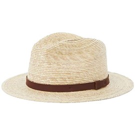 Brixton unisex adult Messer Straw Fedora, Tan, Small US