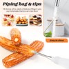 Churro Maker Machine, Stainless Steel Churros Gun Kit with 8