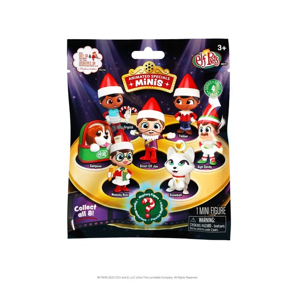 Enchanting Elf on the Shelf and Elf Pets Merry Minis Series 4-8 Collectible Figures, Accessories, and Props in Surprise Blind Bags for Kids - Ideal Toys for Boys & Girls