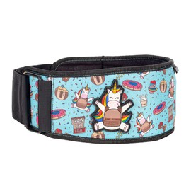 TRAINLIKEFIGHT - Weight Lifting Belt - Functional Training Belt - Weight Lifting, Fitness and Heavy Duty Training - Lumbar Support - Cookie Blue - L