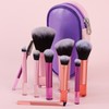 Travel Makeup Brush Set A1 Cross-border New Beginner Mini Makeup Brush Set Crystal Pink Brush + Powder Bag 10-Piece Set 20ea