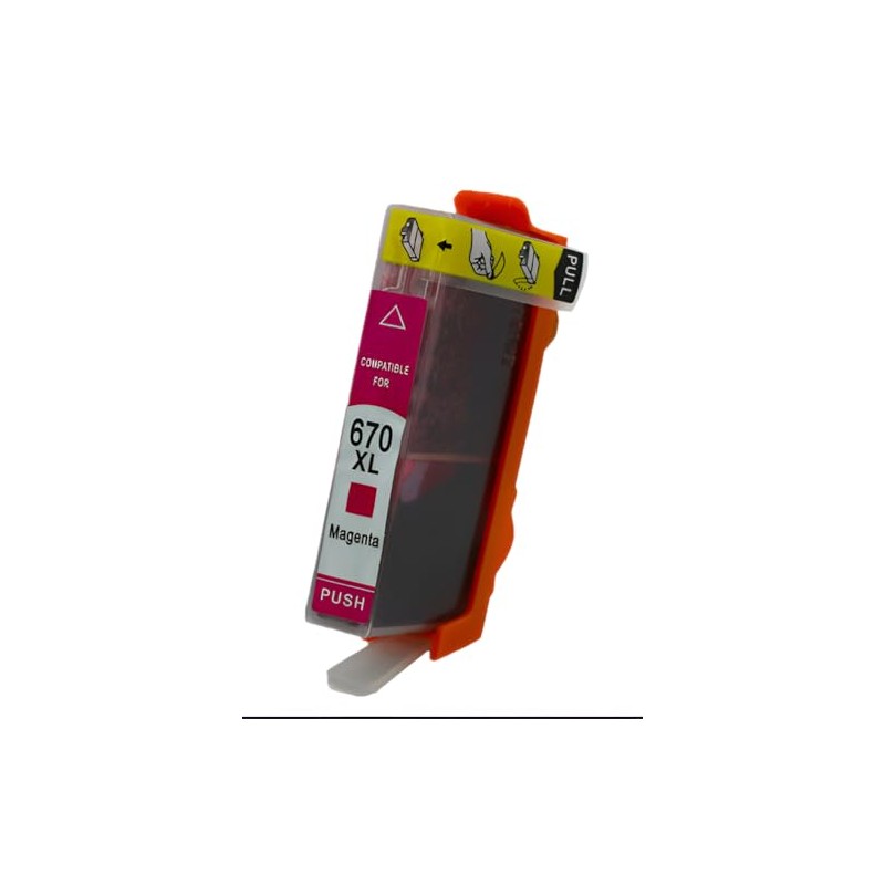 Genérico Cartuchos Compatible Kit 5 Piezas 670 XL 1 Amarillo,