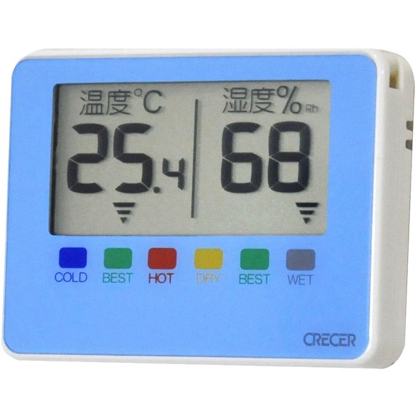 CRECEL CR-1500B Thermometer/Hygrometer Digital Portable Blue