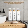 GMISUN Shampoo and Conditioner Dispenser, Refillable White Shampoo and Conditioner