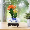 YARNOW Ceramic Bowl Hydroponic Planter Water Lily Bowl with Stand