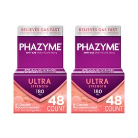Phazyme Ultra Strength 180 mg Anti-Gas Softgels 48 Count (Pack of 2)