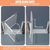 ZHUOKECE 51inch Extra Tall Cat Pet Gate Baby Gate, 30.31"-44.07"