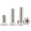50pcs M3.5-0.6x6mm Phillips Flat Head Machine Screws, Stainless Steel 304