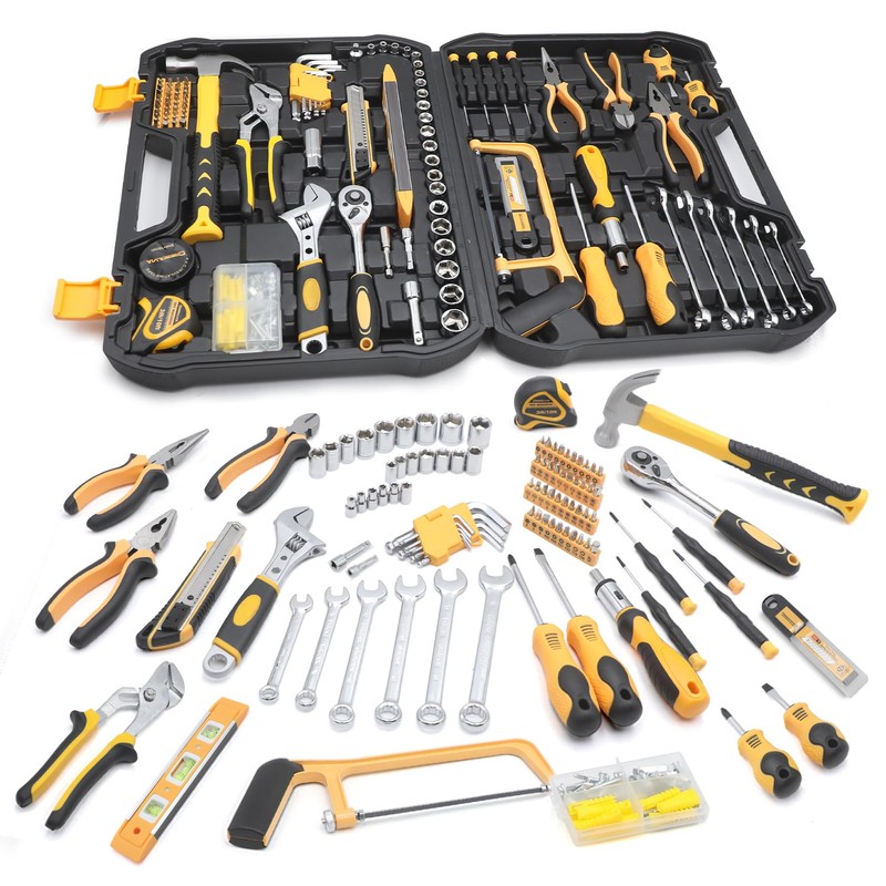 CRESOLVIA Home Tool Kit 199 Piece Basic Household Auto Repair
