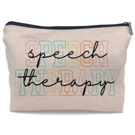 Ayxvt Speech Therapy Gifts Makeup Bags, Speech Therapist Gift Cosmetic Bags for Women, Speech Therapist Gifts for Women, Gifts for Speech Therapists Zipper Pouch