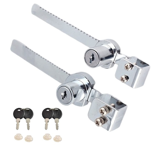 2 Set Sliding Door Ratchet Locks Cabinet Door Locks Display