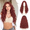 RUWISS Long Wavy Wigs for Women, 23 Inch Lace Front