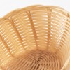 [Set Of 4] 23cm Oval Light Brown Poly-Rattan Basket