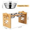 Raised Dog Bowls for Small Medium Dogs, Adjustable Elevated Tilted