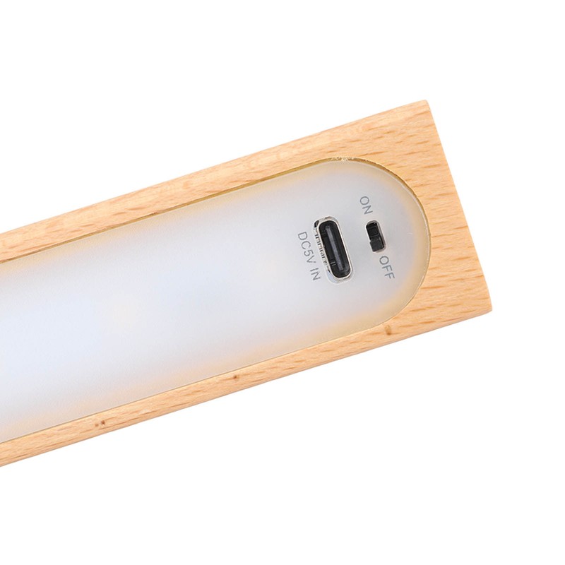 Under Cabinet Light Wooden 3000K Wireless Motion Sensor USB Rechargeable
