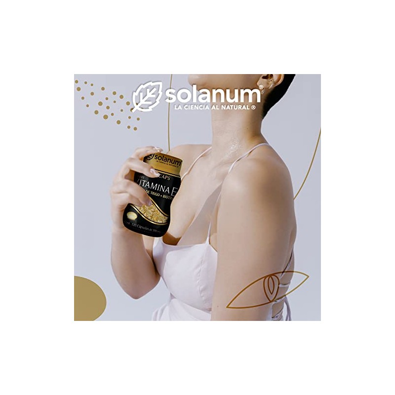 Biotina Con Vitamina E 120 Cápsulas De 550 Mg Solanum.