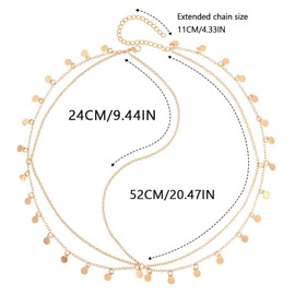 Reaky Sequin Headband, Boho Tassels Headbands, Bridal Headpiece, Golden Hair Band, Festival Hair Accessories for Women (Gold)