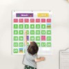 Eamay Classroom Monthly Calendar Pocket Chart with 71 Cards for