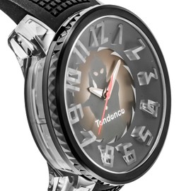 Tendence Ultraman Model Dial Mineral Glass Quartz Watch, black, 1 piece