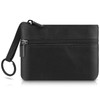 Amaxiu Genuine Leather Mini Coin Purse, black, Classic