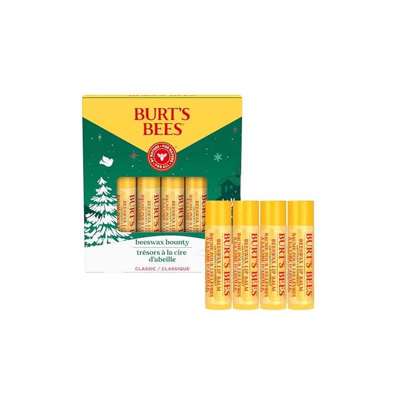 Burt's Bees Bálsamo labial, cera de abejas Bounty, clásico, paquete