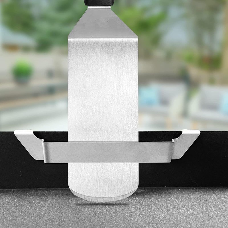 Stainless Steel Griddle Spatula Holder Durable Space Saving Griddle Rack