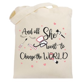 Party to Be Graduation Gifts for Her 2025 Graduates Tote Bag And Off She Went to Change the World Canvas Bag College Graduation Gifts for Daughter Granddaughter Farewell gifts for Coworkers 02